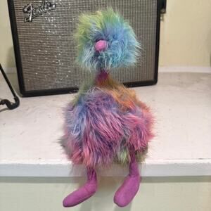 Jelly Cat London Rainbow Pompom Retired 10.5 in Plush Collectors Item